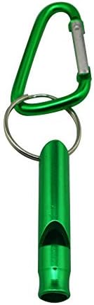 Wuuycoky 1.8 באורך שריקת אלומיניום עם טבעת מפתח וצבע קרבינר אופציונלי