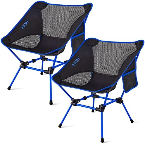 G4Free 2 יחידות קמפינג מתקפל כסאות קמפינג ניידים עם שולחן אלומיניום