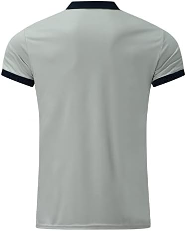 חולצות פולו רוכסן XXBR לגברים, 2022 קיץ חדש 1/4 צוואר צוואר גולף חולצה שרוול קצר חולצה עם כיס קדמי